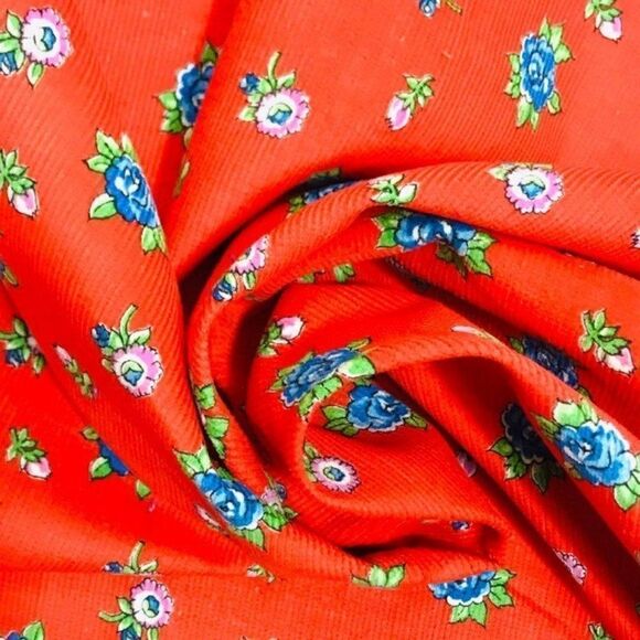 Vintage Small Corduroy Fabric Floral - Picture 1 of 6